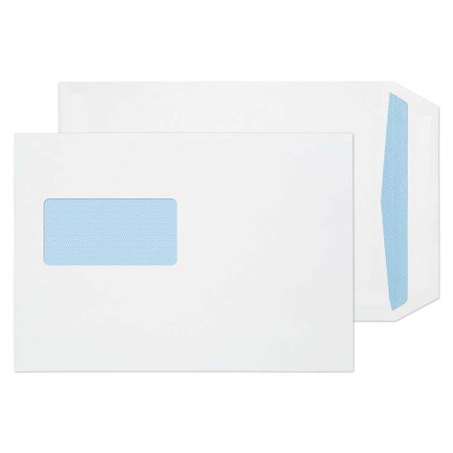 Blake Purely Everyday White Window Self Seal Pocket 229x162mm 100gsm Pack 500 Code 14084