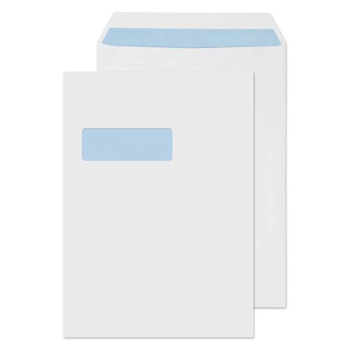 Blake Purely Everyday White Window Self Seal Pocket 324x229mm 120gsm Pack 250 Code 14892