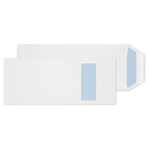 Blake Everyday White Window Peel & Seal Pocket 305x127mm 100gsm Pack 250 Code 1501