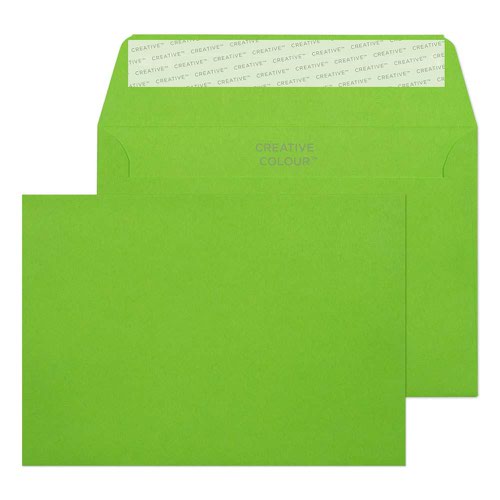 Blake Creative Colour Lime Green Peel & Seal Wallet 114X162mm 120Gm2 Pack 25 Code 15107 3P