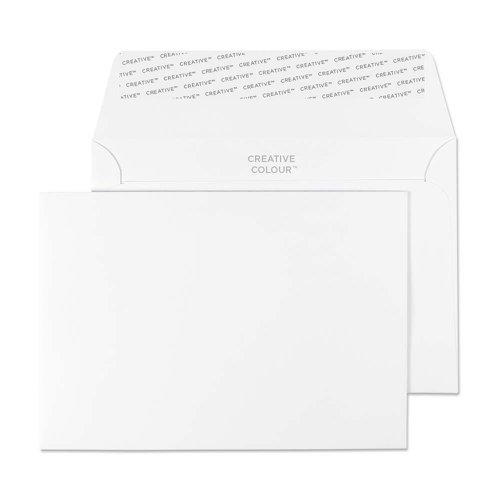 Blake Creative Colour Wallet Peel and Seal Ice White 120gsm C6 114×162mm (Pk 25) Code 15150