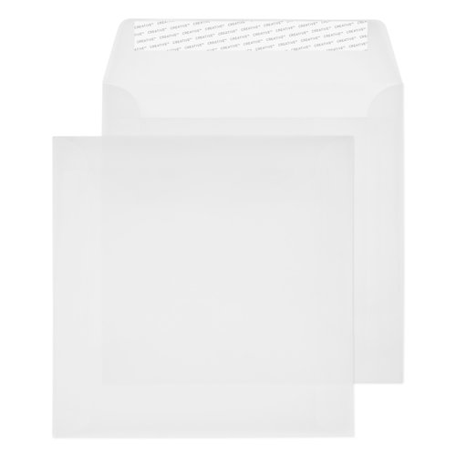 Blake Senses Translucent White Peel & Seal Wallet 160x160mm 100gsm Pack 500 Code 160-01PS