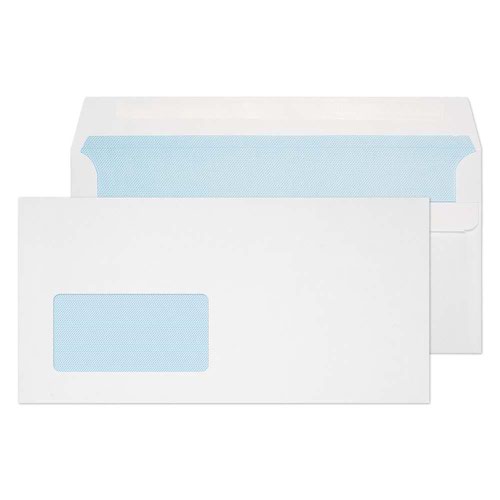 Blake Purely Everyday White Window Self Seal Wallet 121x235mm 90gsm Pack 1000 Code 16884