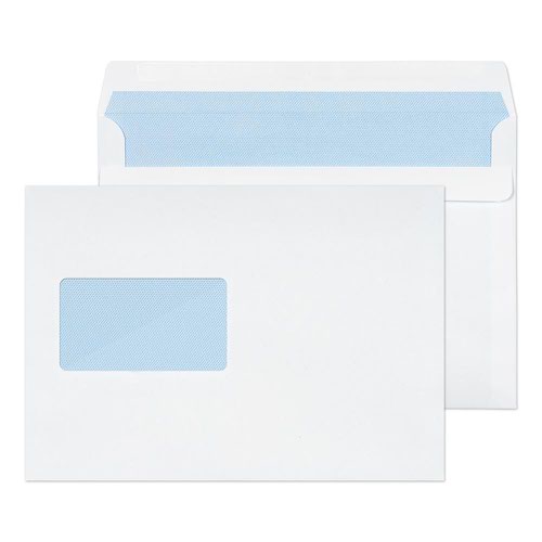 Blake Purely Everyday White Window Self Seal Wallet Mailing Wallet 162x229mm 90gsm Pack 500 Code 1702CBC