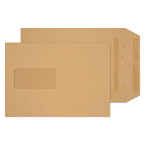 ValueX C5 Envelopes Pocket Self Seal Window Manilla 90gsm (Pack 500) - 18099