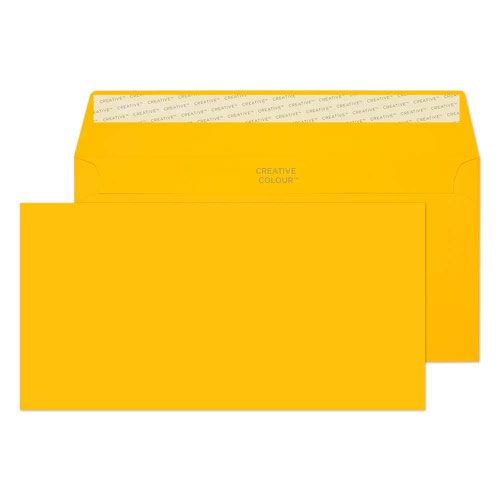 Blake Creative Colour Egg Yellow Peel & Seal Wallet 114X229mm 120Gm2 Pack 500 Code 204 3P Blake Envelopes