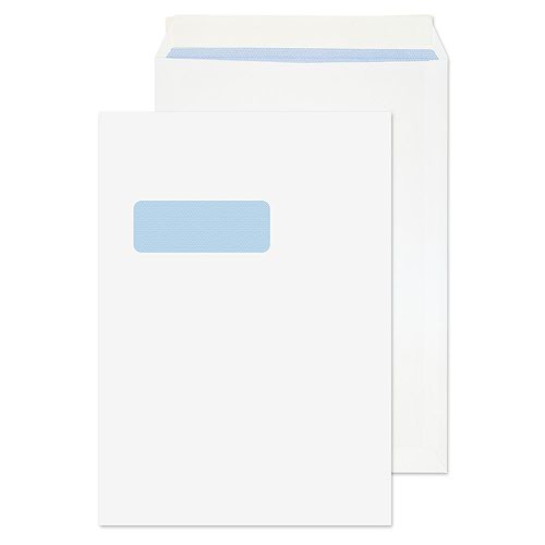 Langstane Select Envelopes C4 White Window 100gsm Peel & Seal 23892 [Box 250]