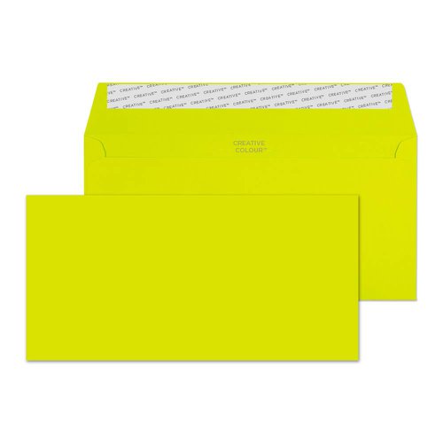 Blake Creative Colour Acid Green Peel & Seal Walle t 114X229mm 120Gm2 Pack 500 Code 241 3P