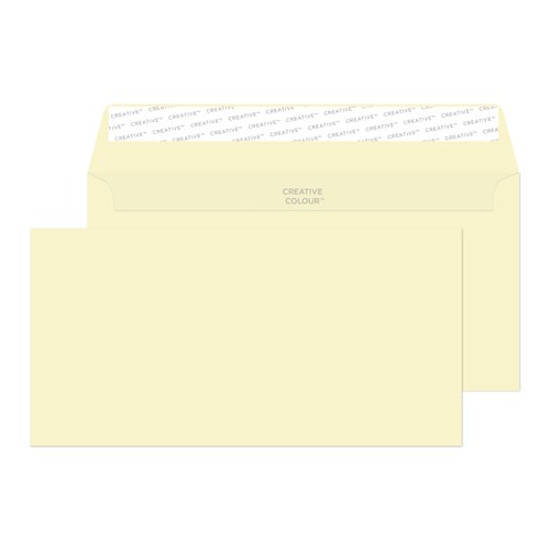 Blake Creative Colour Soft Ivory Peel & Seal Wallet 114X229mm 120Gm2 Pack 25 Code 25252 3P