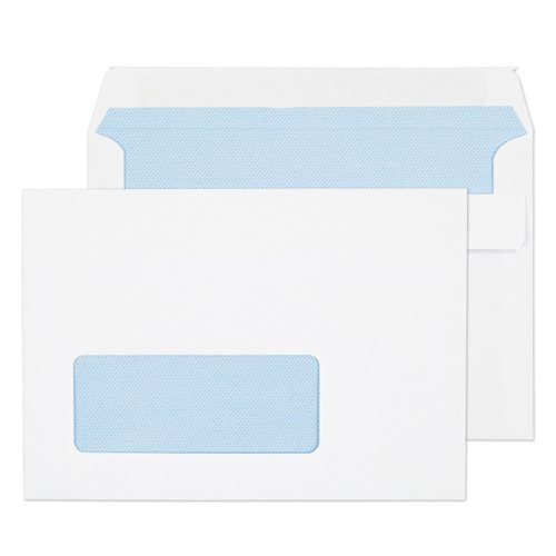 ValueX Everyday Envelopes C6 White Wallet Window Self Seal 90gsm 114x162mm (Pack 1000) - 2603W