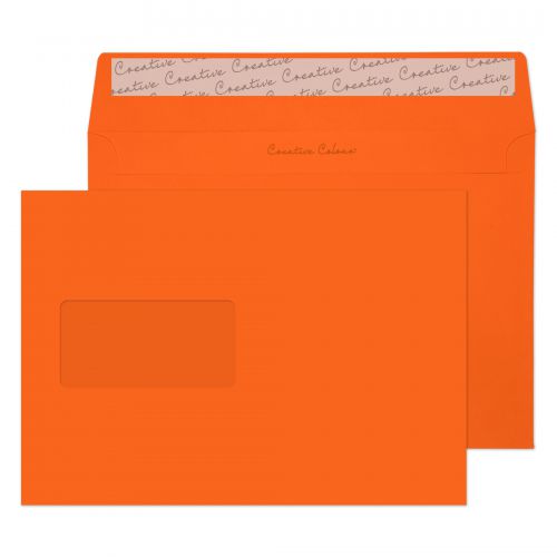 Blake Creative Colour Pumpkin Orange Window Peel & Seal Wallet 162X229mm 120G Pk500 Code 305W 3P