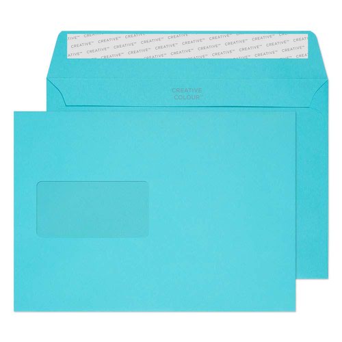 Blake Creative Colour Cocktail Blue Window Peel & Seal Wallet 162X229mm 120Gm2 Pack 500 Code 309W 3P Blake Envelopes