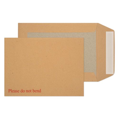Blake Purely Packaging Manilla Peel & Seal Board B ack Pocket 190X140mm 115Gm2 Pack 125 Code 3112 3P