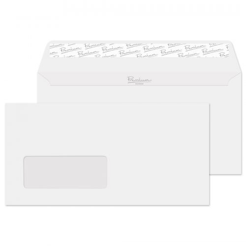 Blake Premium Business Wallet Window Peel and Seal Ice White Wove DL110x220mm 120gsm Pk50 Code 31265
