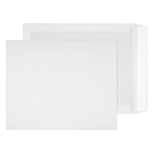 Blake Purely Packaging White Peel & Seal Board Back Pocket 394x318mm 120gsm Pack 125 Code 3200