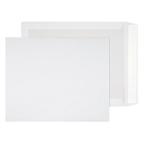 Blake Packaging White Peel & Seal Board Back Pocket 394x318mm 120gsm Pack 125 Code 3200