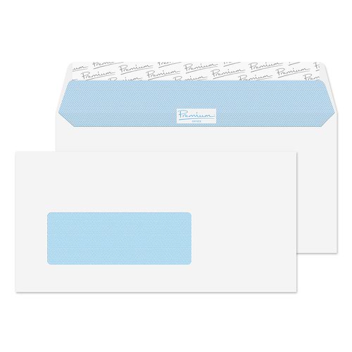 Blake Premium Office Ultra White Wove Window Peel & Seal Wallet 110X220mm 120G Pk500 Code 32266Nl 3P Blake Envelopes
