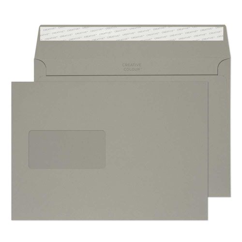 Blake Creative Colour Storm Grey Window Peel & Seal Wallet 162x229mm 120gsm Pack 500 Code 325W