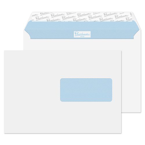 Blake Premium Office Ultra White Wove Window Peel & Seal Wallet 162X229mm 120G Pk500 Code 34236Fr 3P Blake Envelopes
