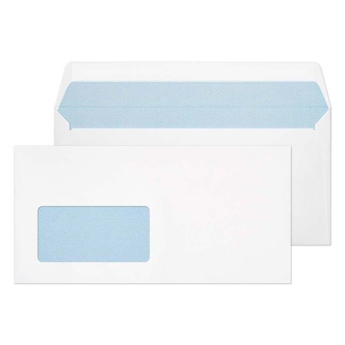 Blake Purely Everyday Bright White Window Peel & Seal Wallet 110X220mm 120Gm2 Pack 500 Code 34884 3P