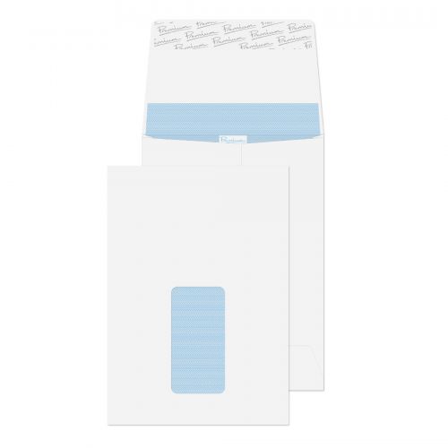 Blake Premium Office Gusset Window Peel and Seal Ultra White Wove 229x162x25 140gsm Pk125 Code 35216