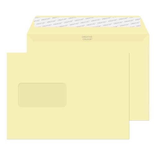 Blake Creative Colour Clotted Cream Window Peel & Seal Wallet 162X229mm 120Gm2 Pack 500 Code 353W 3P Blake Envelopes