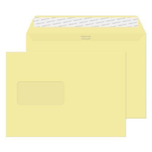 Blake Creative Colour Wallet Peel and Seal Window Vanilla Ice Cream 120gsm C5 (Pack 500) Code 354W