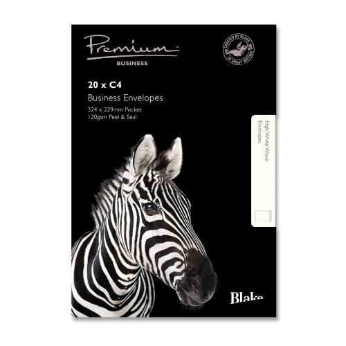 Blake Premium Business High White Wove Peel & Seal Pocket 324X229mm 120Gm2 Pack 20 Code 35653 3P Blake Envelopes