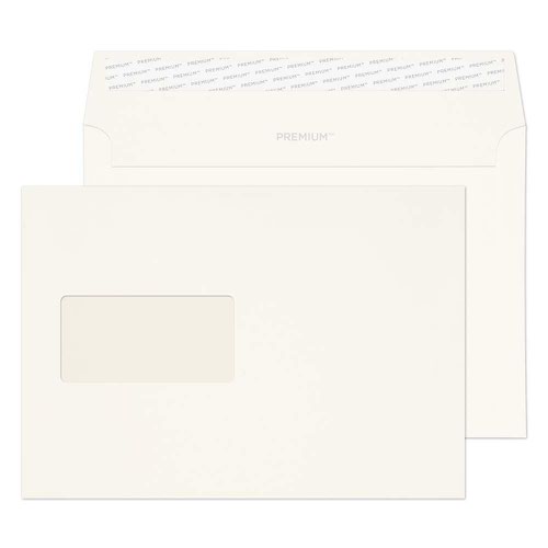 Blake Premium Business High White Wove Window Peel & Seal Wallet 162X229mm 120G Pk500 Code 35708 3P Blake Envelopes