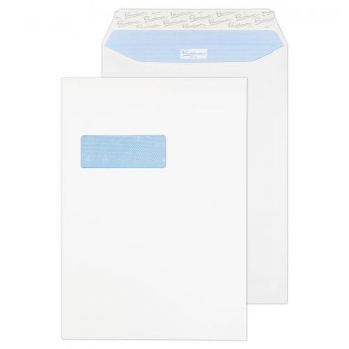 Blake Premium Office Pocket Envelope C4 Peel and Seal Window 120gsm Ultra White Wove (Pack 250)