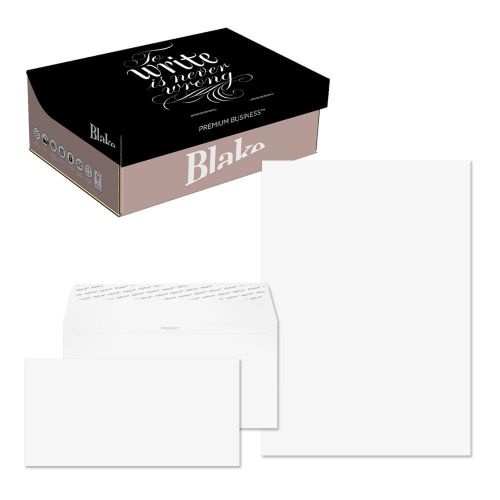 Blake Premium SOHO Box Diamond White 120gsm Smooth Paper A4 [Pk250] & Envs DL 120gsm [Pk50] 36670