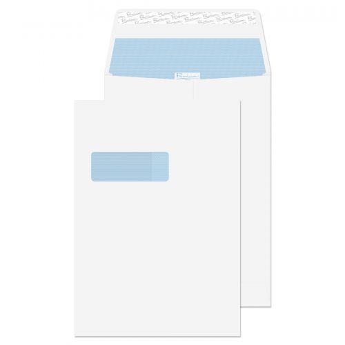 Blake Premium Office Gusset Window Peel and Seal Ultra White Wove B4 140gsm (Pack 100) Code 37116