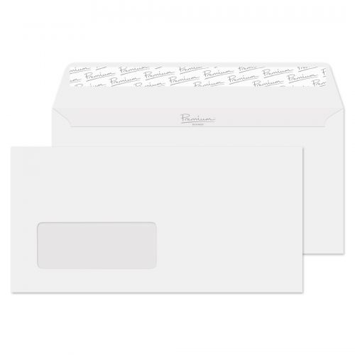 Blake Premium Business Wallet Window Peel and Seal Brilliant White DL 120gsm (Pack 500) Code 37884