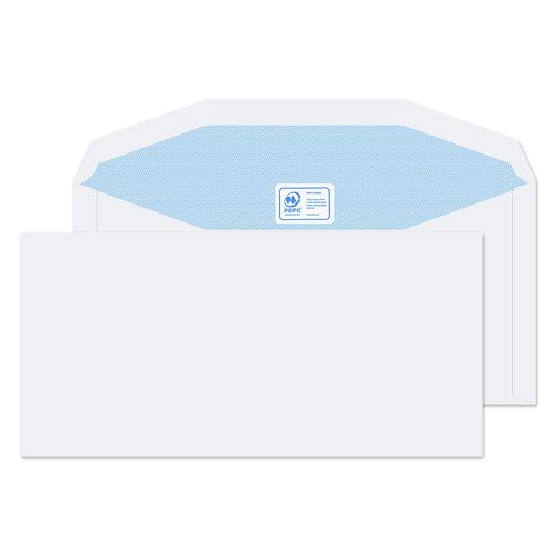 Blake Purely Everyday White Gummed Mailer 114x235mm 90gsm Pack 1000 Code 3903