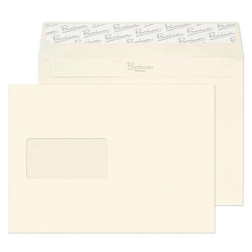 Blake Premium Business High White Laid Window Peel & Seal Wallet 162X229mm 120G Pk500 Code 39708 3P Blake Envelopes