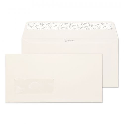 Blake Premium Business Wallet Window Peel and Seal High White Laid DL 120gsm (Pack 500) Code 39884
