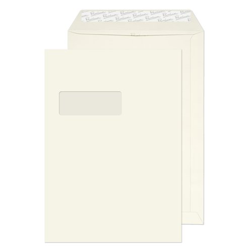 Blake Premium Business High White Laid Window Peel & Seal Pocket 324x229mm 120gsm Pack 250 Code 39892