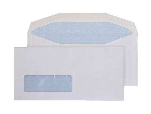 Blake Purely Everyday White Window Gummed Mailer 114X235mm 90Gm2 Pack 1000 Code 3998Lw 3P Blake Envelopes