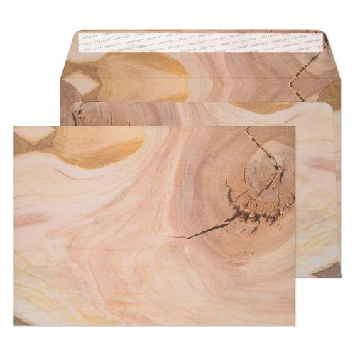 Pack of 20 C5 envelopes made from printed natural oak wood effect paper. An attention grabbing and unusual product that is suitable for use in creative mailings, marketing campaigns and extra special correspondence 
