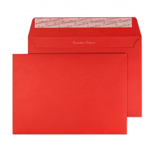 Blake Creative Colour Pillar Box Red Peel & Seal Wallet 162x229mm 120gsm Pack 25 Code 45306