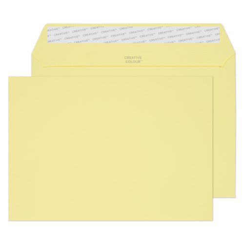 Blake Creative Colour Lemon Yellow Peel & Seal Wallet 162X229mm 120Gm2 Pack 25 Code 45316 3P