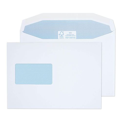 Blake Purely Everyday White Window Gummed Mailer 162x229mm 115gsm Pack 500 Code 4802CBC