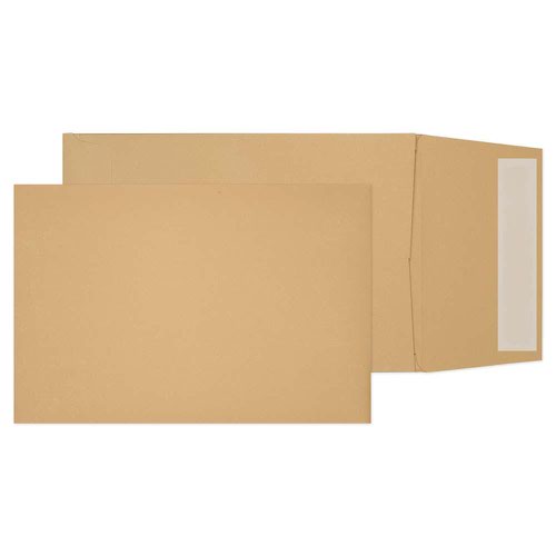 Blake Purely Packaging Manilla Peel & Seal Gusset Pocket 254x178mm 120gsm Pack 125 Code 4810