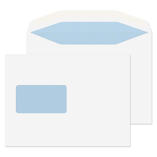 Blake Purely Everyday White Window Gummed Mailer 162X235mm 115Gm2 Pack 500 Code 4902Cbc 3P Blake Envelopes