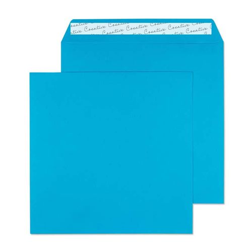 Blake Creative Colour Caribbean Blue Peel & Seal Square Wallet 220X220mm 120Gm2 Pack 250 Code 510 3P  604508