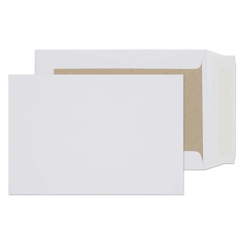 Blake Packaging White Peel & Seal Board Back Pocket 229x162mm 120gsm Pack 125 Code 5111