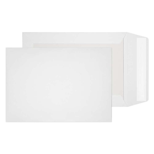 Blake Purely Packaging White Peel & Seal Board Back Pocket 229x162mm 120gsm Pack 125 Code 5111