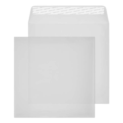 Blake Creative Senses Translucent White Peel & Seal Square Wallet 220x220mm 100gsm Pack 250 Code 515