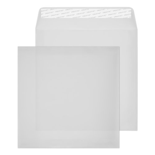 Blake Senses Translucent White Peel & Seal Square Wallet 220x220mm 100gsm Pack 250 Code 515