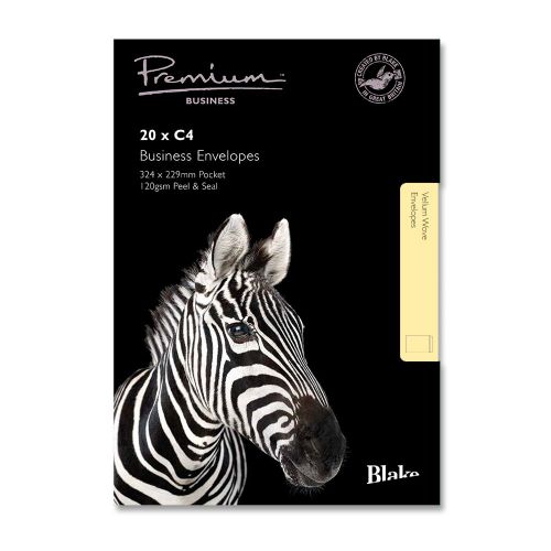 Blake Premium Business Vellum Wove Peel & Seal Pocket 324X229mm 120Gm2 Pack 20 Code 51653 3P Blake Envelopes